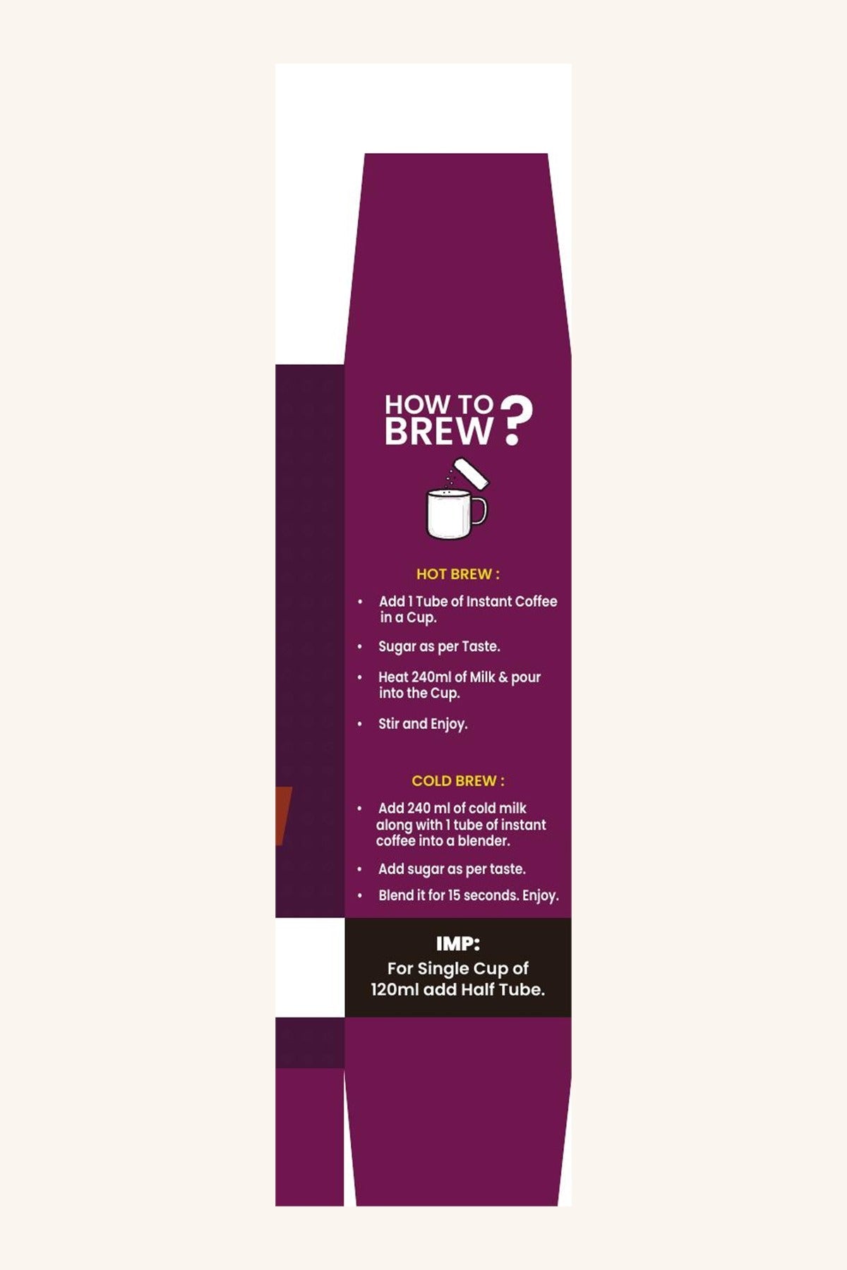 How to brew Caramel Classic - official box instructions