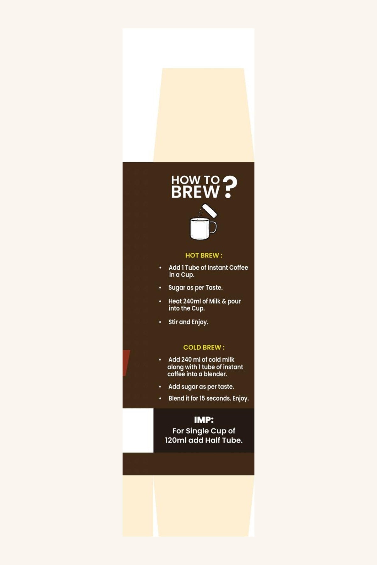 How to brew TuboNext - official box instructions