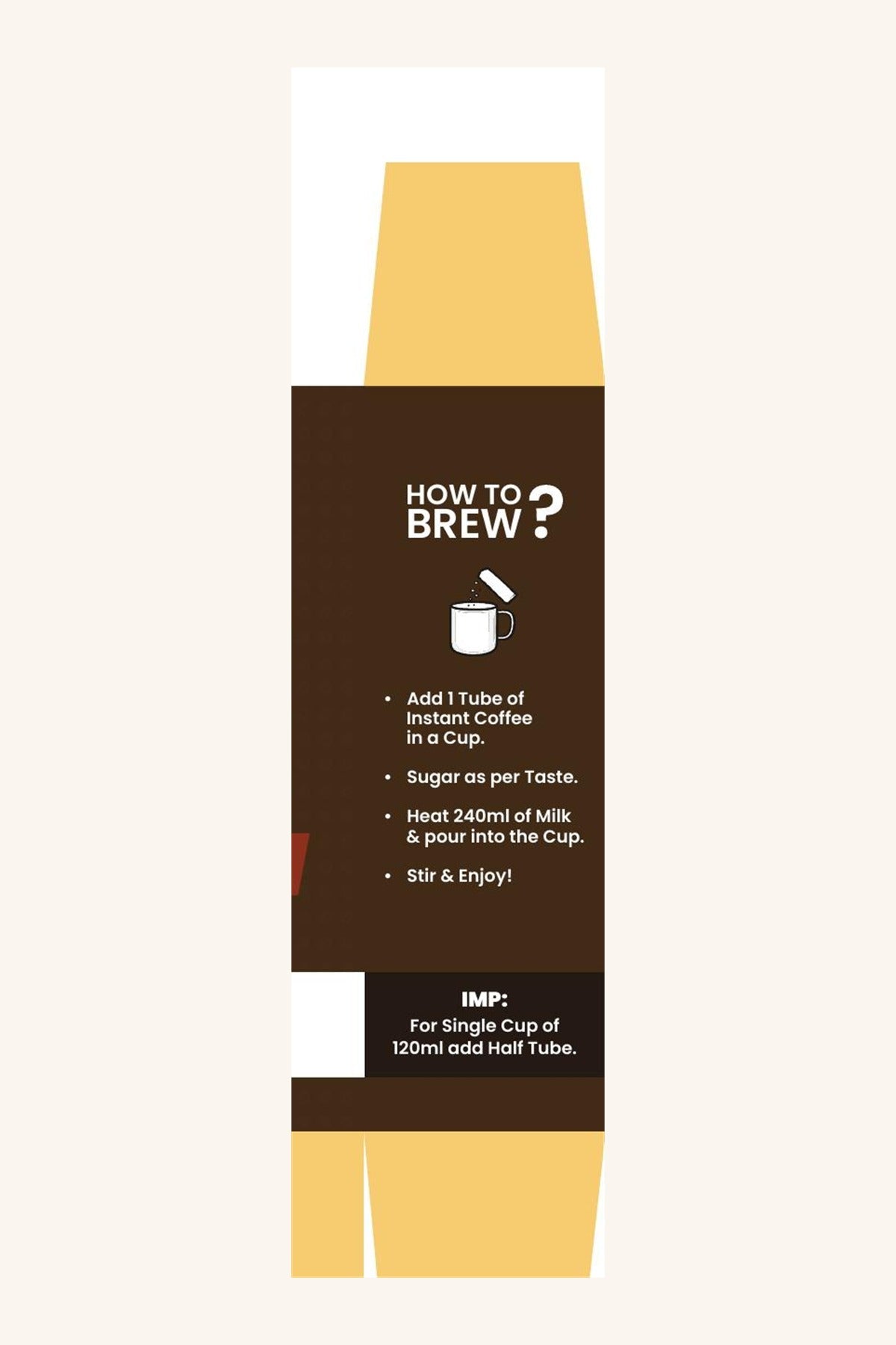 How to brew Madras Instant Filter Coffee - official box instructions
